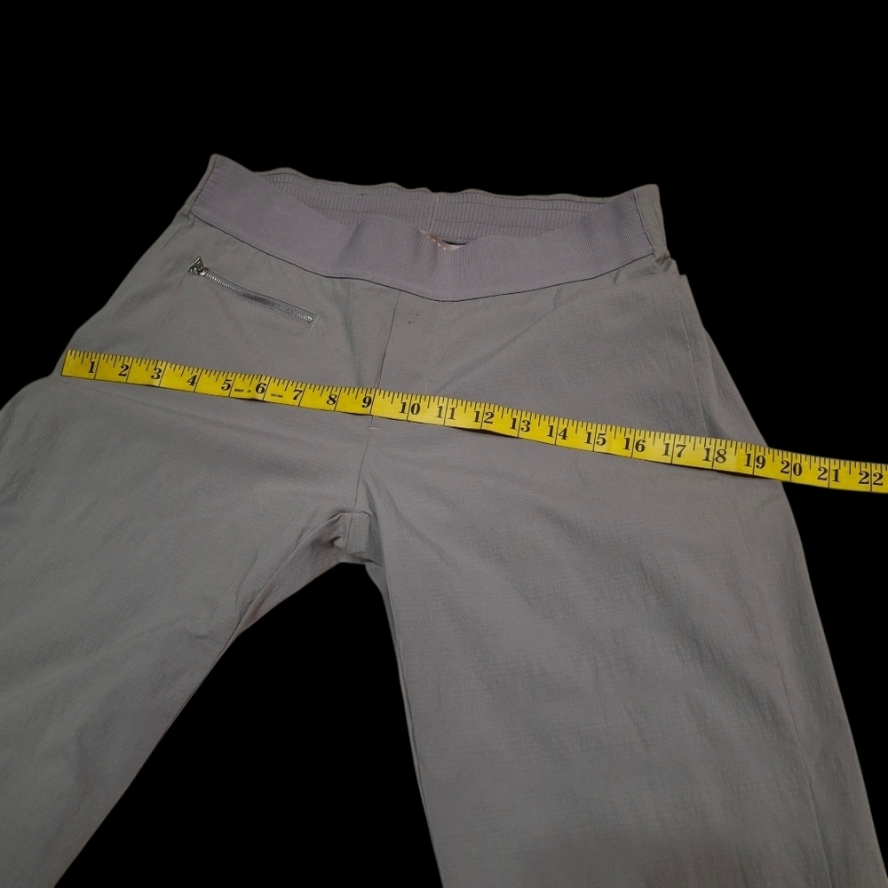 Athleta Mod Trekkie Crop Pants 291743-01 Gray Nylon Zipper Ankle Women Size 8 - Picture 11 of 16